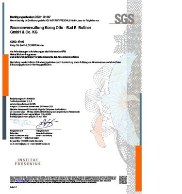 SGS-Zertifikat 2022